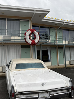 Wreath shows where MLK Jr was shot